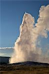 Old Faithful Geyser erupting, Yellowstone National Park, UNESCO World Heritage Site, Wyoming, United States of America, North America