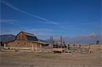 Barn, John and Bartha Moulton Homestead, Mormon Row Historic District, Grand Teton National Park, Wyoming, United States of America, North America