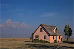 John and Bartha Moulton Homestead, Mormon Row Historic District, Grand Teton National Park, Wyoming, United States of America, North America