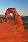 Sunset at Delicate Arch, Arches National Park, Moab, Utah, United States of America, North America