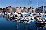 Yachts moored at Ipswich Marina, Ipswich, Suffolk, England, United Kingdom, Europe