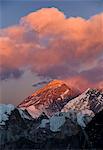View from Gokyo Ri of Mount Everest, 8850 metres, and Mount Lhotse, 8501 metres, Dudh Kosi Valley, Solu Khumbu (Everest) Region, Nepal, Himalayas, Asia