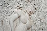 Stone relief carving, Angkor Wat, UNESCO World Heritage Site, Siem Reap, Cambodia, Indochina, Southeast Asia, Asia