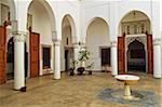 Typical courtyard, Medina, Marrakesh, Morocco, Africa