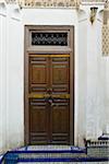 Decorative Wooden Door, Bahia Palace, Medina, Marrakesh, Morocco, Africa