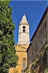 Church Tower, Historic Town of Pienza in Summer, Province of Siena, Tuscany, Italy