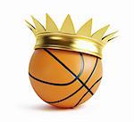 basketball gold grow on a white background