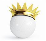 volleyball gold crown on a white background