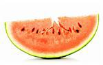 fresh slice of watermelon isolated on white