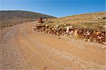 Dirty Road in the Judean Mountains on the West Bank