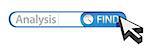 analysis search concept illustration design over white