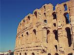 Arch Coliseum in the amphitheater of Tunisia