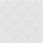 Seamless geometric texture. "Fish scale" design. Pattern with circle-shaped elements. Vector art.
