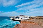 The Atlantic Ocean breaking near Playa Blanca Lanzarote