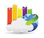 Cloud Computing business concept illustration design graphic