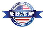 veterans day. us seal and banner illustration design