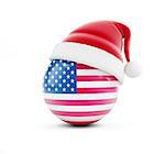 Christmas in USA on a white background