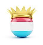 luxembourg crown on a white background