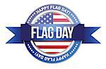 flag day. us seal and banner illustration design
