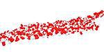 The flow of red and white pills. Isolated 3d rendering