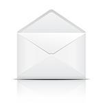 White open envelope. Vector illustration