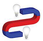 light bulb idea diagram illustration design over a white background