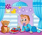 Baby room theme image 2 - vector illustration.