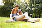 Young Couple in Park on a Summer Day, Portland, Oregon, USA