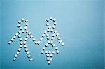 Sugar cubes in shape of couple