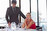 Couple at restaurant together