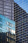 Buildings reflected in urban skyscrapers