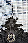 Ornate sculpture on clock tower