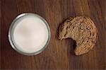 Chocolate chip cookie with milk