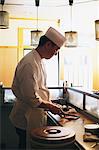 Chef preparing sushi