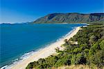 Australia, Queensland, Cairns. View of Coral Sea and Wangetti Beach from Rexs Lookout.