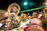 South America, Brazil, Maranhao, Sao Luis, a costumed dancer at the Bumba Meu Boi festival in the Praca Aragao