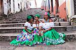 South America, Brazil, dancers from the Tambor de Crioula group Catarina Mina, in the streets of Sao Luis MR
