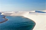 South America, Brazil, Maranhao, dunes and lakes in the Lencois Maranhenses