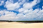 South America, Brazil, Maranhao, Vassouras, a tiny hut lost in the sand dunes in the Pequenos Lencois coastal desert