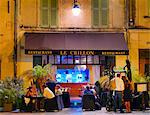 France, Provence, Avignon, Cafe at dusk