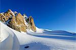 Europe, France, French Alps, Haute Savoie, Chamonix, winter camping at Aiguille du Midi