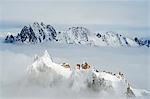 Europe, France, French Alps, Haute Savoie, Chamonix, view of Aiguilles du Dru from Aiguille du Midi