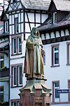 Europe, Germany, Freiburg, Baden Wurttemberg, statue of Catholic saint Albertus Magnus