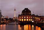 The Bode Museum at Museum Island with the TV tower on the left, Berlin, Germany