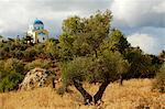 Greece, Kos, Southern Europe. A church on top of a hill.