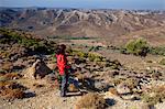 Greece, Kos, Southern Europe. Tourist looking at typical scenery on the island. MR