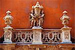 Hungary, Budapest, Central & Eastern Europe, Detail of Baroque architecture on a church facade