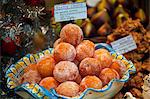 Taormina, Sicily, Italy, Arance candite, candied oranges, a typical Sicilian delicacy
