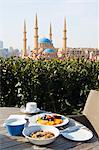Lebanon, Beirut. Breakfast at the Le Gray Hotel.