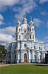Russia, St Petersburg. The Smolny Cathedral.
